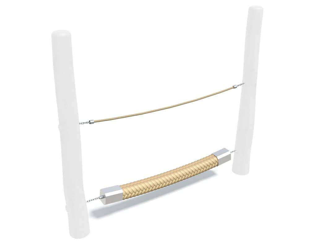 Vibrant playground climbing structure with rope and net for kids' outdoor play, promoting exercise, coordination, and fun at parks or schoolyards. Durable materials ensure safety and longevity.