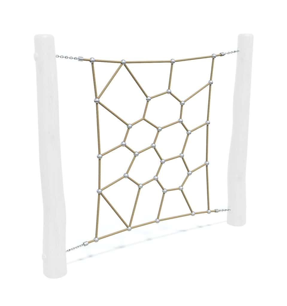 Colorful modern playground climbing frame with geometric design for kids, safe and durable outdoor play equipment.