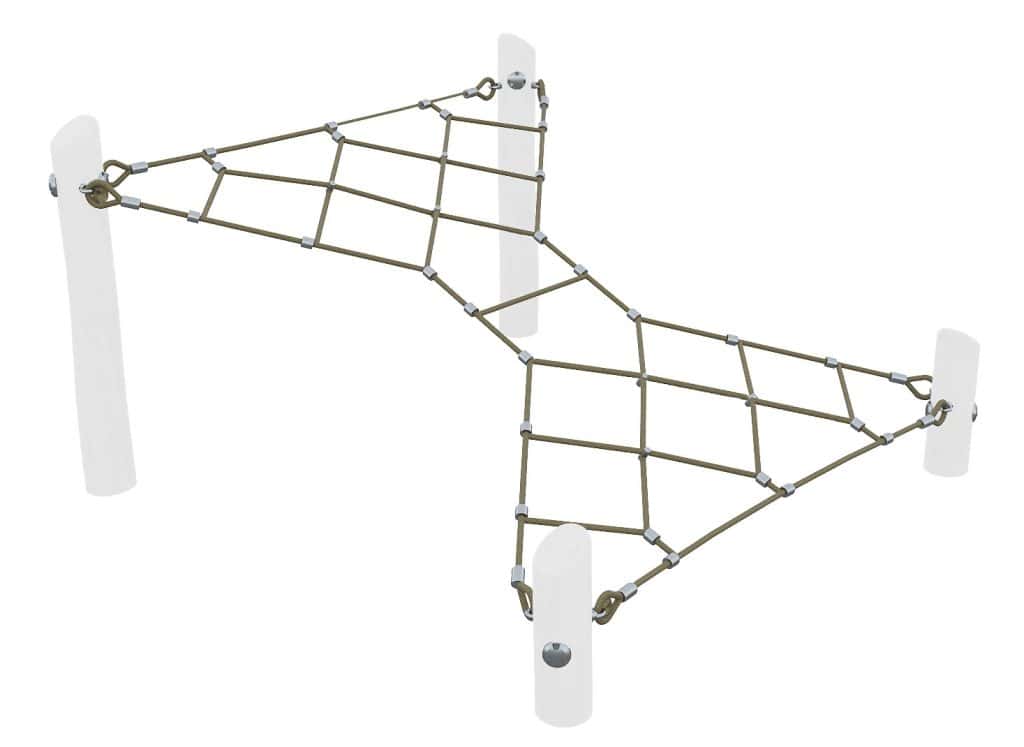 Climbing net playground equipment for kids at DG Play, designed for outdoor play, building strength, coordination, and fun in a safe environment. Durable and easy to install.