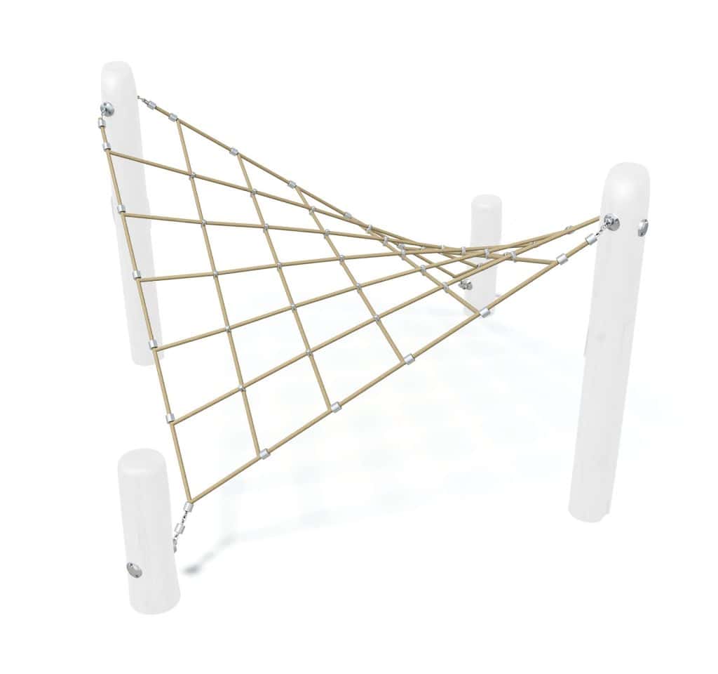 Climbing net playground equipment for children at DG Play, featuring durable ropes and safety design for active outdoor fun. Ideal for parks and kids' play areas.
