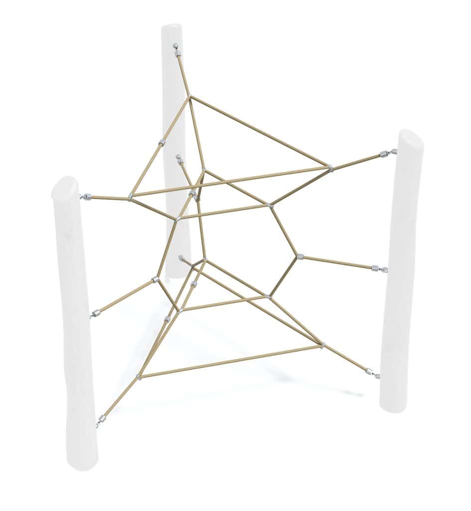 Colorful climbing web playground equipment for kids, designed to enhance climbing skills and outdoor play experiences at DG Play.