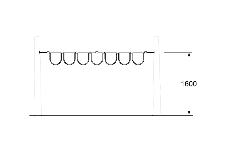 Plate lifting and hanging system for gymnastics, fitness, and school activities. Durable metal construction supporting weight with safety in mind, ideal for indoor sports and training facilities.