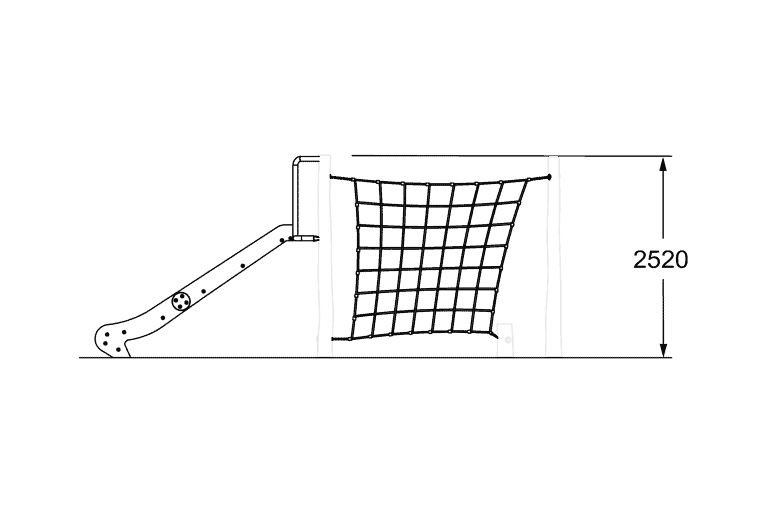 Playground volleyball net with sturdy frame and safety features, ideal for schools and community parks, promoting active outdoor fun for children and teens.