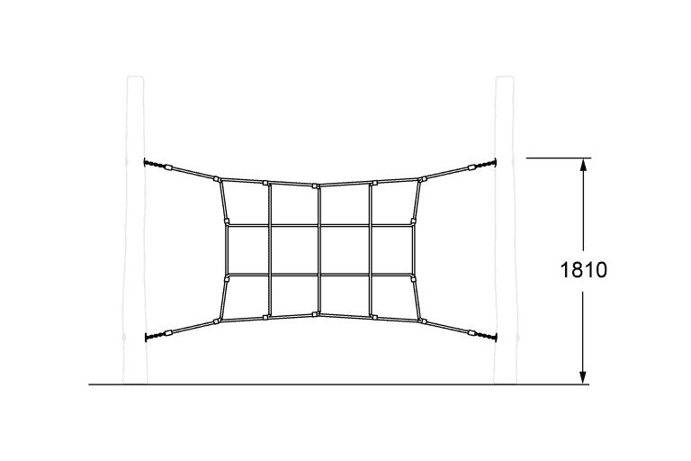 Net with safety netting for sports or activities, durable outdoor sports netting with aluminum poles, professional-grade safety net for recreation, DG Play recreational sports equipment, relevant for outdoor activity safety and sports netting solutions.