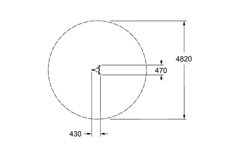 1200x800 aluminum satellite dish mount with precise measurements for optimal TV reception.