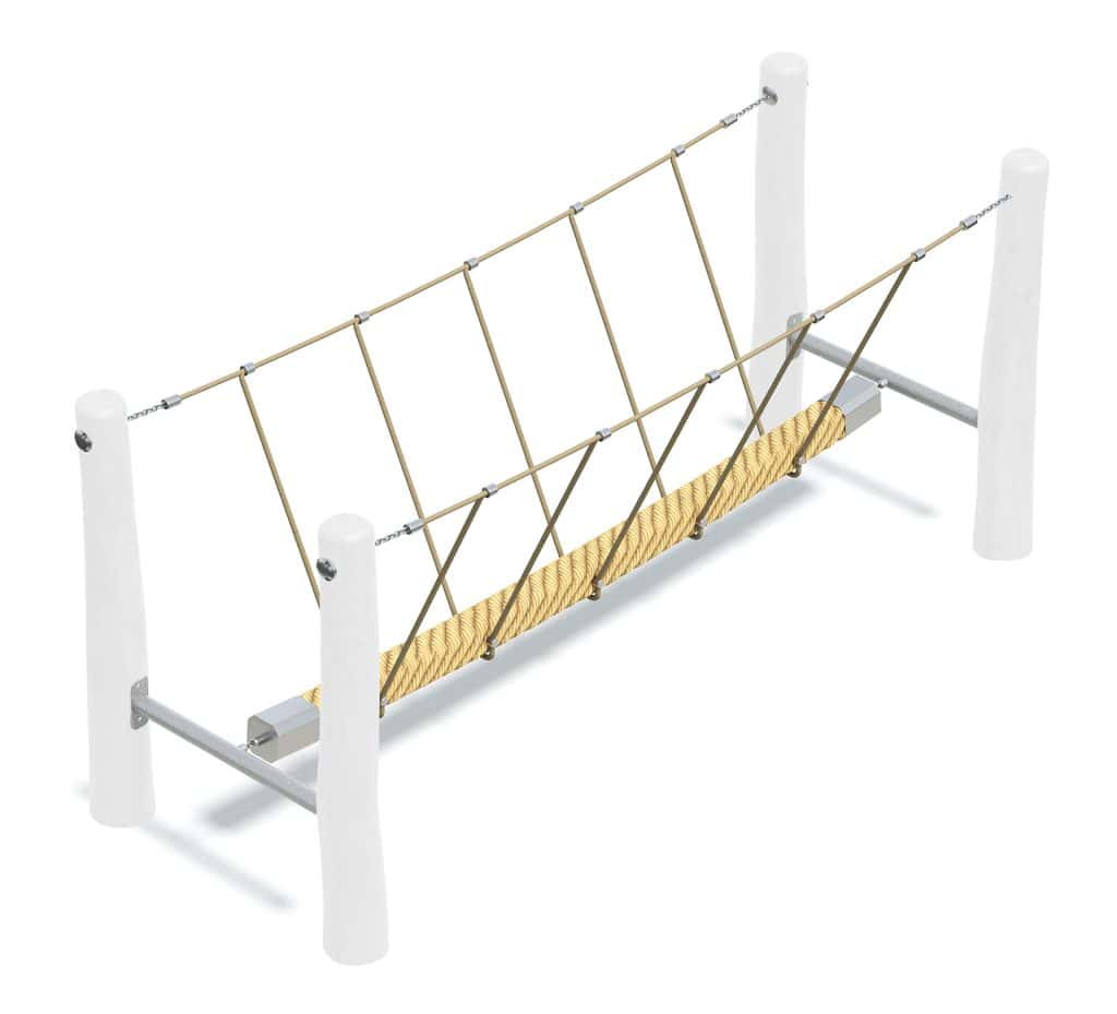 Climbing rope play equipment for outdoor playgrounds and children's activity centers.