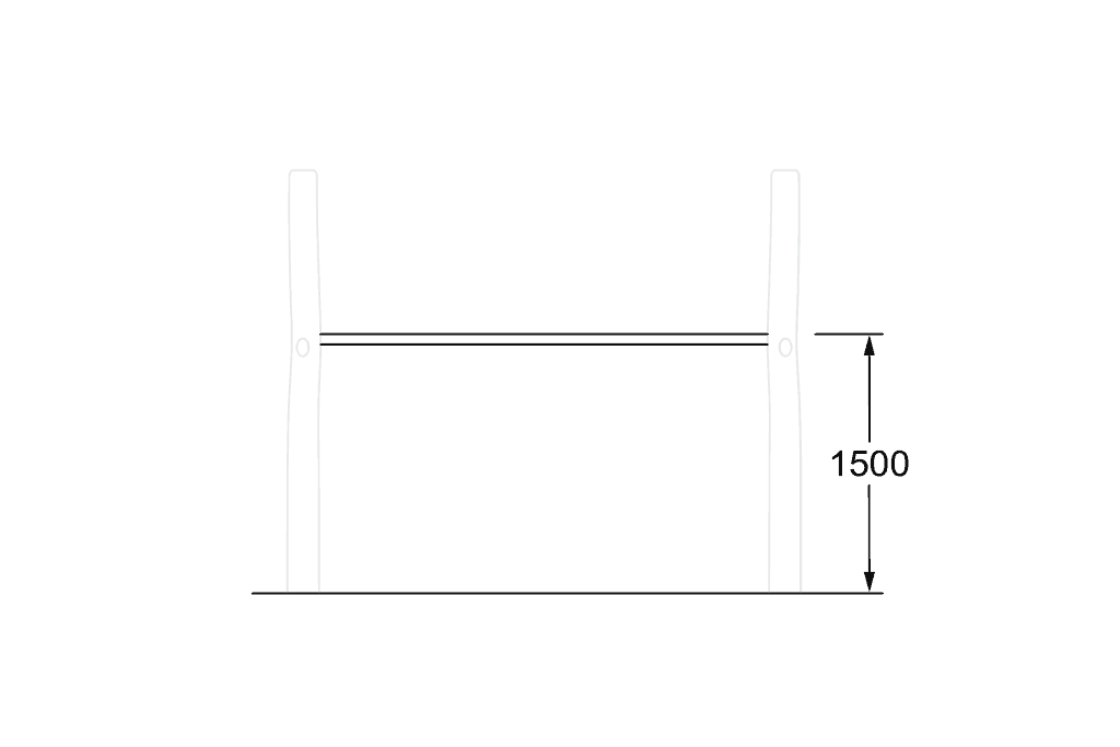 Adjustable horizontal fitness resistance band setup for strength training and muscle development. Perfect for home gyms and personal training routines. Designed by DG Play for versatile exercise options.