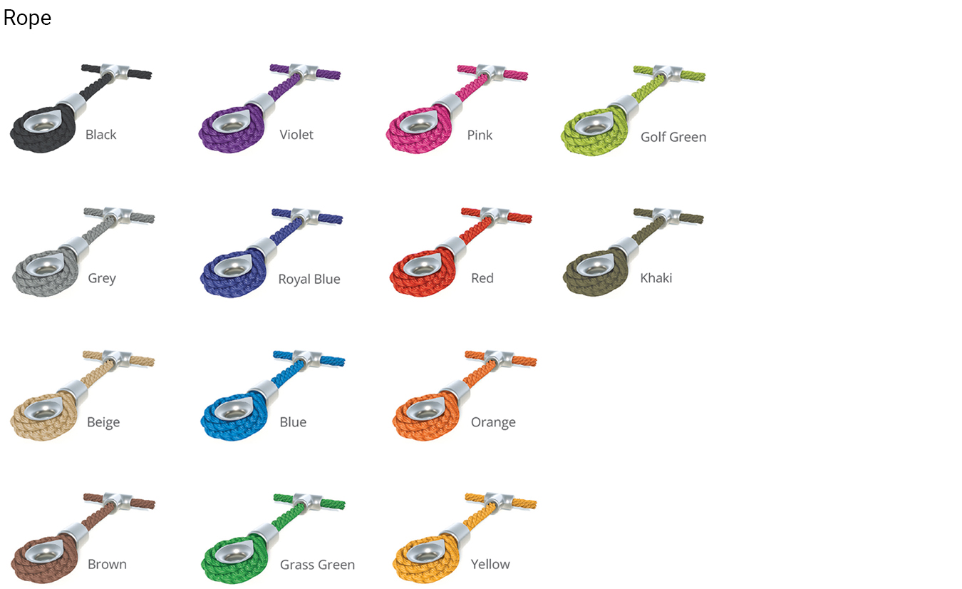 Colorful rope swing accessories for outdoor play, safety, and durability, available in various vibrant colors for kids’ playgrounds, gyms, and recreational areas.
