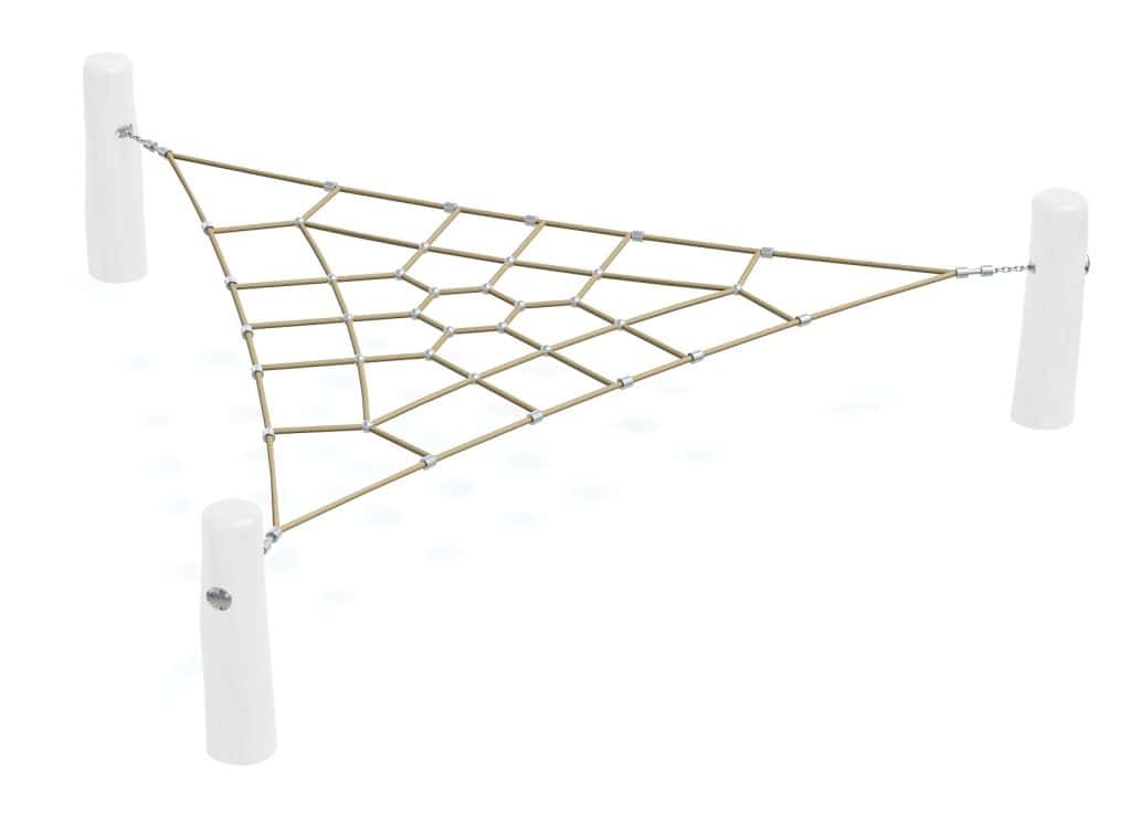 Colorful outdoor playground climbing net for children’s play area, durable and safe. Suitable for schools, parks, and recreational centers to promote physical activity and outdoor fun.