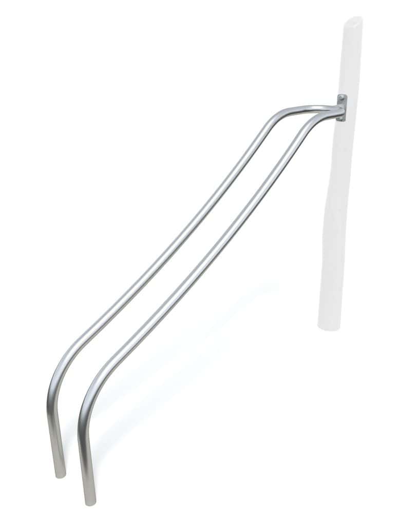 Heavy-duty outdoor stainless steel handrail for safety and support, suitable for stairs and walkways. Perfect for residential, commercial, or industrial environments. Durable and weather-resistant.