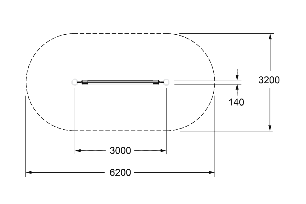30-meter diameter circular playground with safety surfacing and durable construction for children's play areas. Perfect for public parks, schools, and recreational spaces.