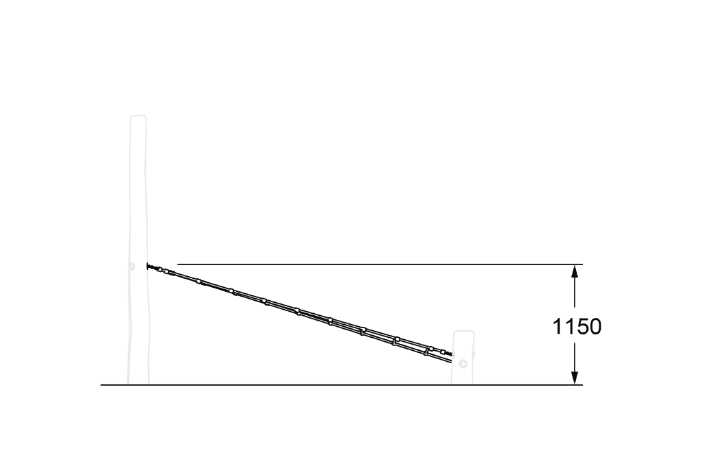 Portable playground climbing frame for kids with safety height and durable materials for outdoor play. Perfect for enhancing children's physical activity and coordination.