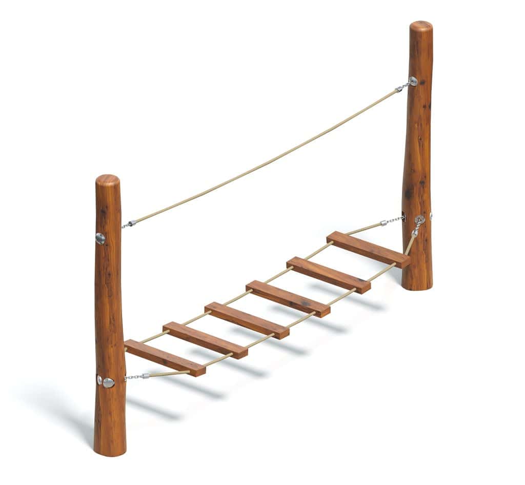 Natural wood playground obstacle course with wooden logs and ropes for kids outdoor play. Durable, safe, and fun adventure activity for children’s playgrounds and backyard play areas.