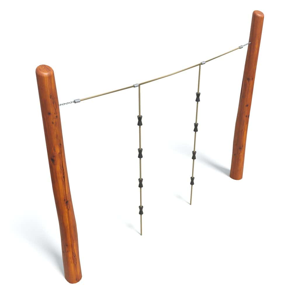 Climbing Rope Playground Equipment for Kids, Sturdy Wooden Frame, Safe Outdoor Play Structure, Durable Rope Climber, Children's Adventure Playset, DG Play.