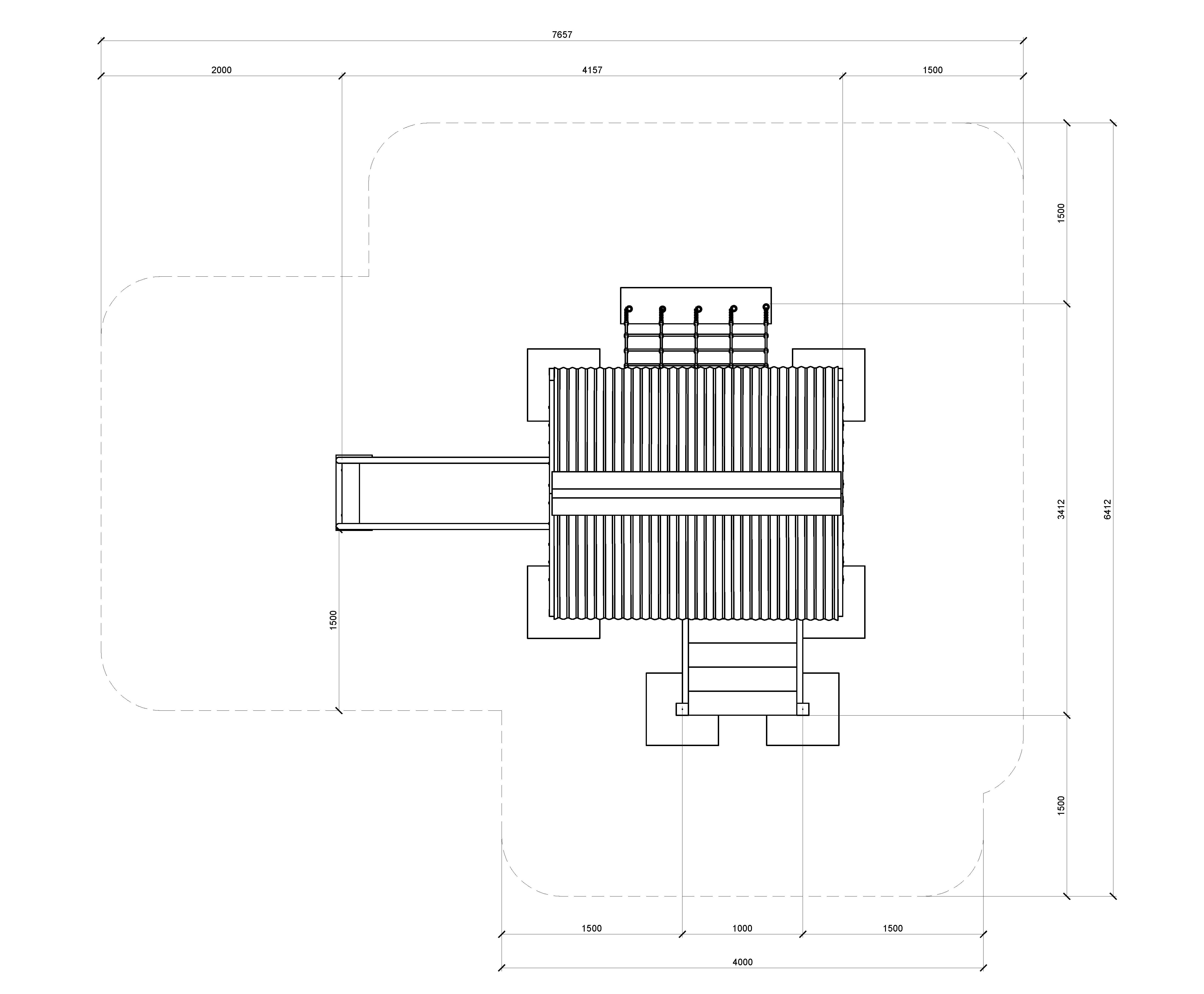 Detailed blueprint of a modern playground with slides, climbing structures, and safety features for children’s outdoor recreation.