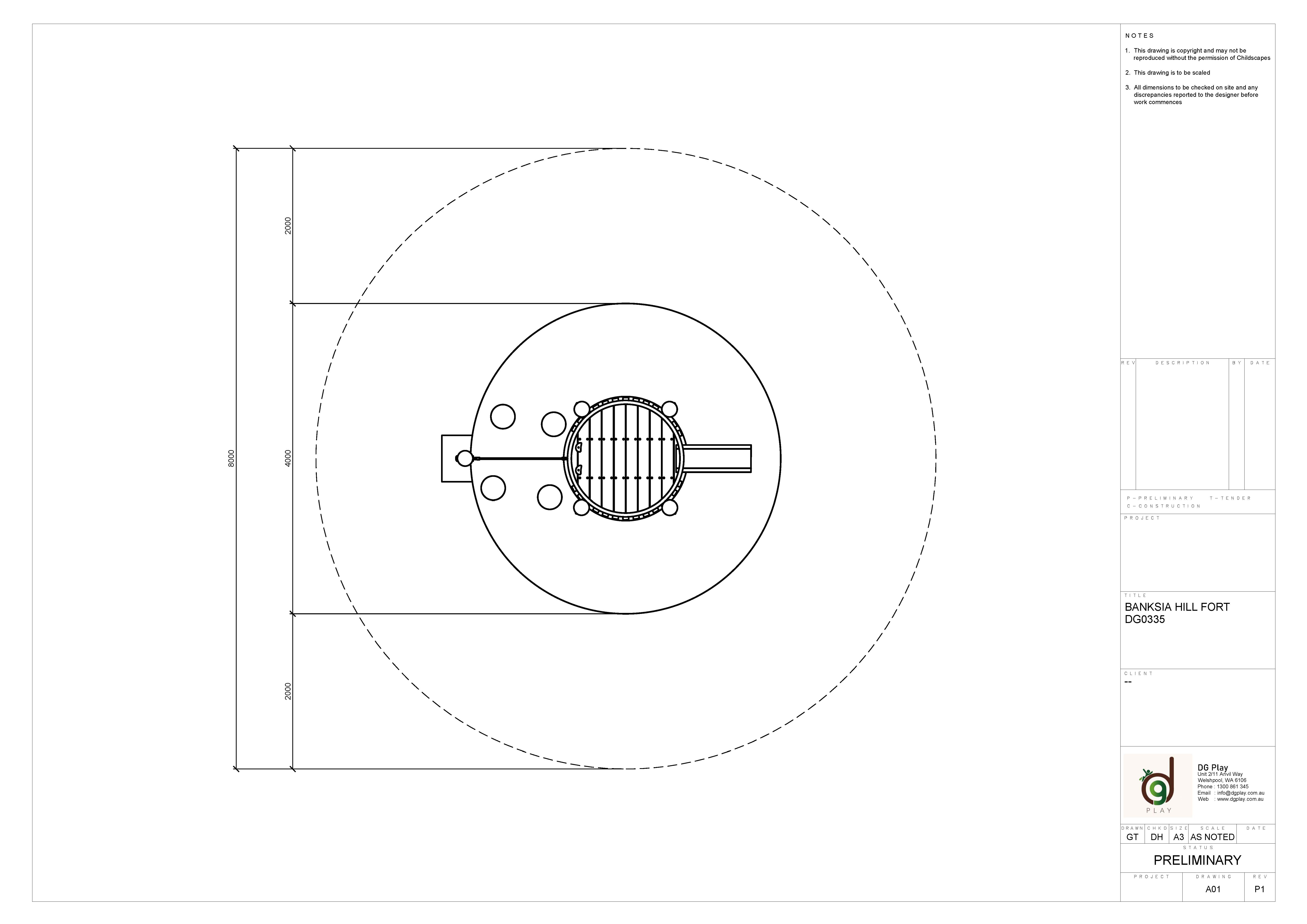 Structural drawing of Banksia Hill Fort for security and safety.
