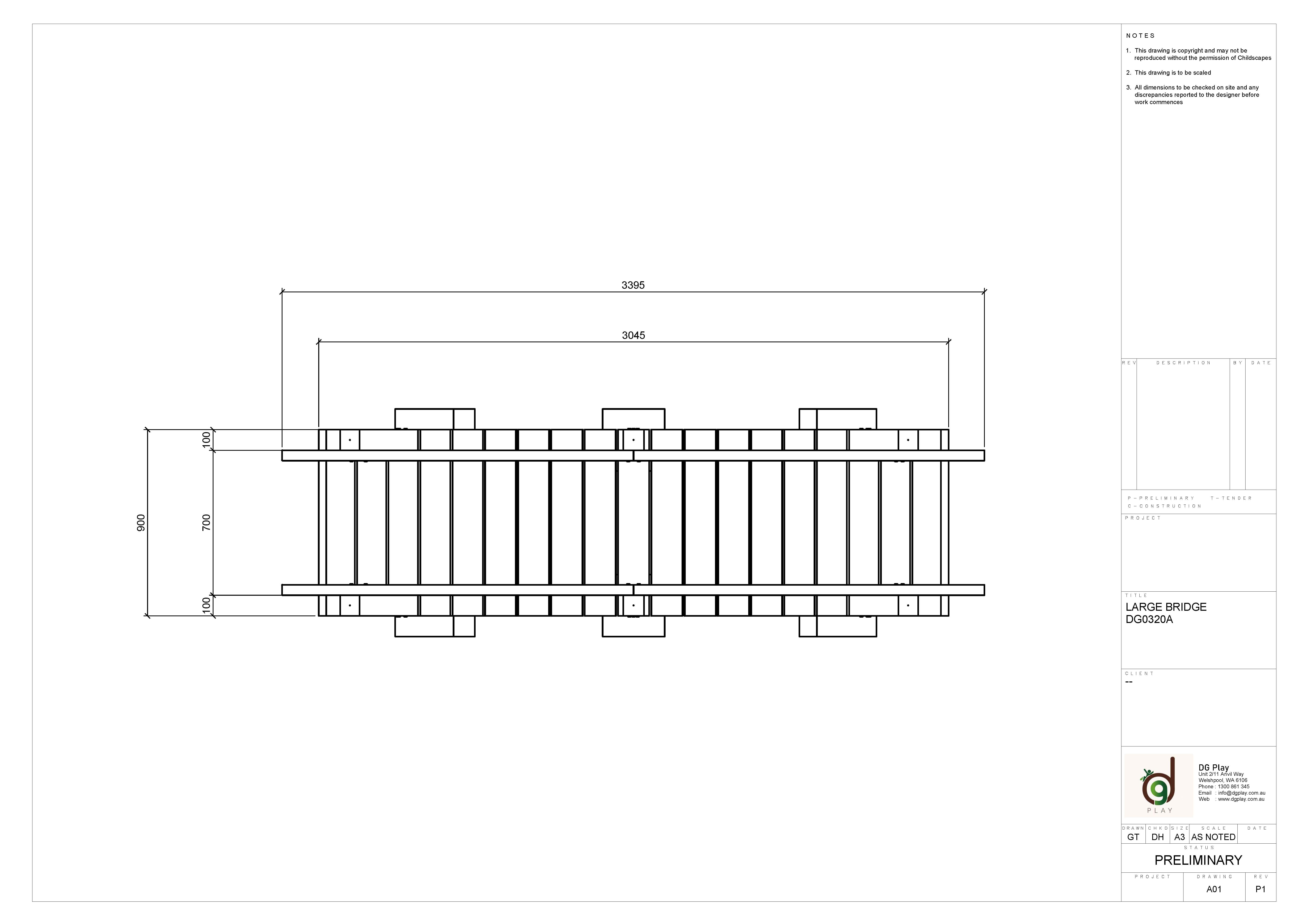 Detailed blueprint of a large bridge showing measurements and structural layout for construction.
