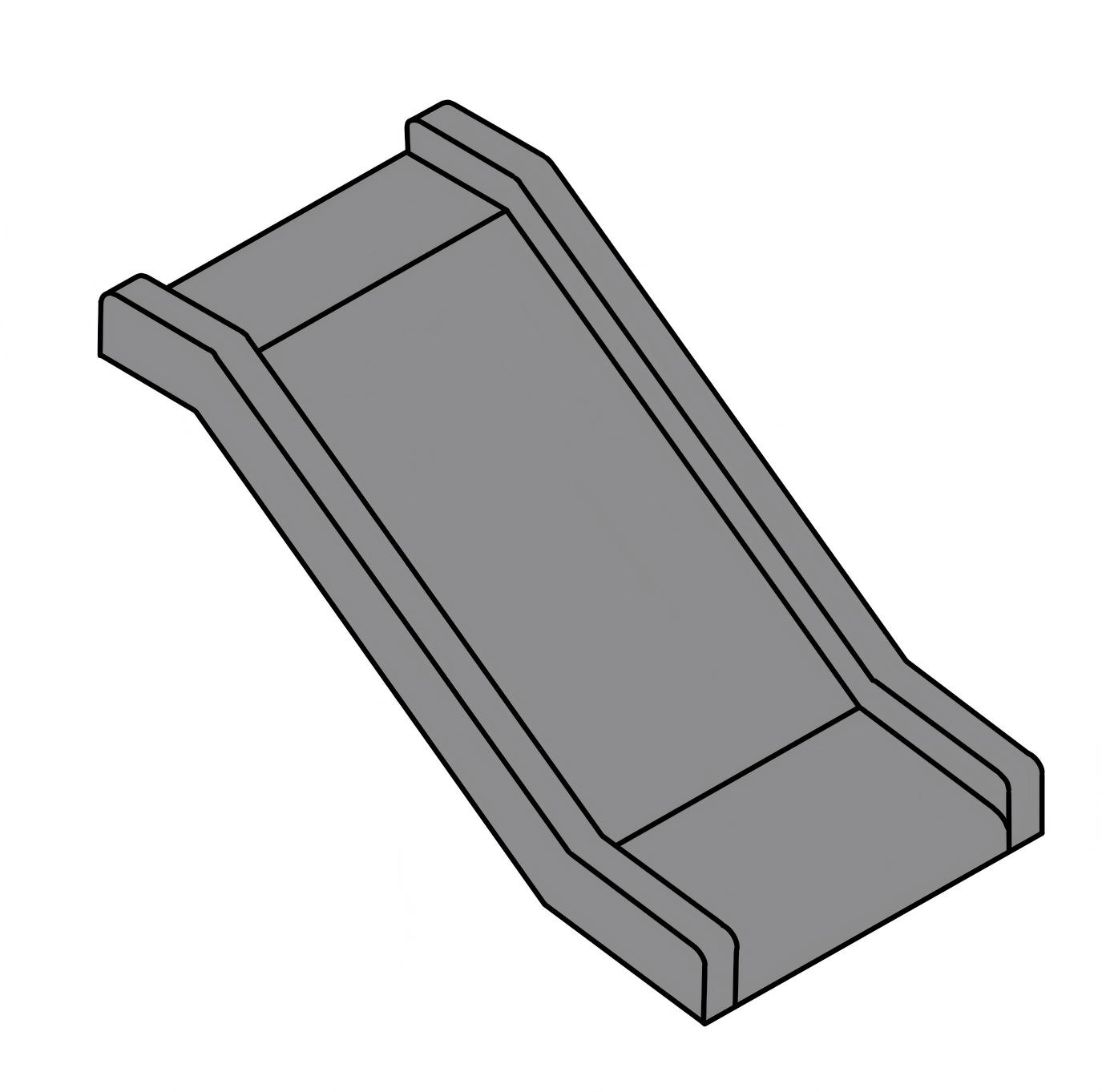 Concrete Slide by DG Play, a wide concrete embankment slide for parks and schools