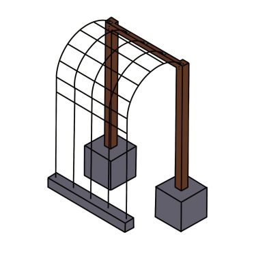 Modern arbor with integrated misting system for cooling and shade, ideal for outdoor gardens and patios.