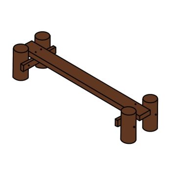 Wooden balance beam for gymnastics, ideal for training and competitions, featuring a sturdy construction and smooth surface for safe practice.