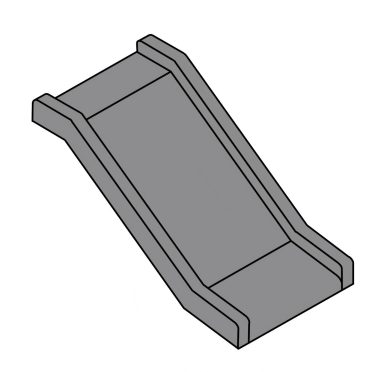Concrete Slide by DG Play, a wide concrete embankment slide for parks and schools