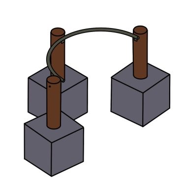 Durable pull-up bar with sturdy mounting blocks, ideal for strength training and upper body workouts at home or in the gym.