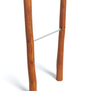 Primitive wooden hurdle with metal pin, suitable for outdoor activities and rustic fencing. Made of natural timber, ideal for traditional or decorative garden fencing.