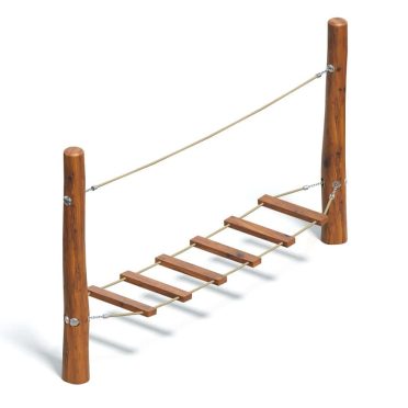 Natural wood playground obstacle course with wooden logs and ropes for kids outdoor play. Durable, safe, and fun adventure activity for children’s playgrounds and backyard play areas.