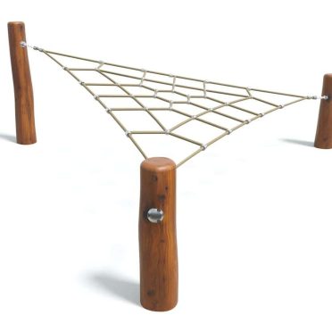 Brightwood wooden playground climbing net for kids, durable outdoor play equipment, safe and fun jungle gym for children, ideal for backyard or park play area.